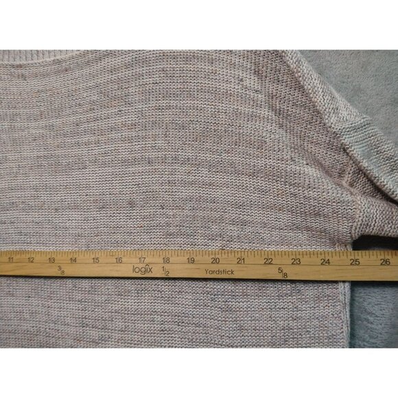 Pure J Jill Sweater Womens Large Beige Linen Blend Pullover Short Sleeve Sheer - Picture 4 of 8